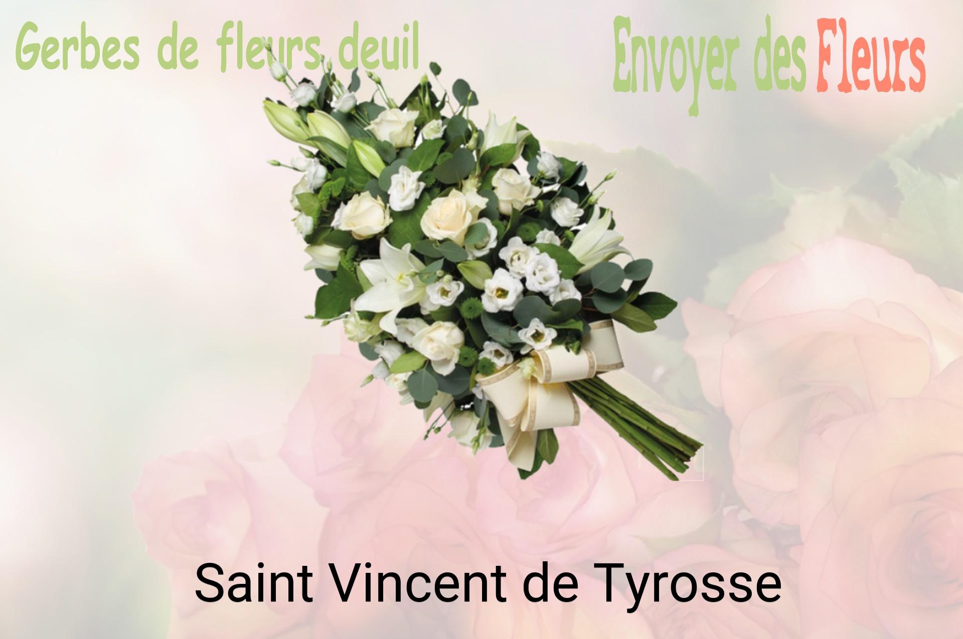 Gerbe de fleurs de deuil livrée à Saint-Vincent-de-Tyrosse